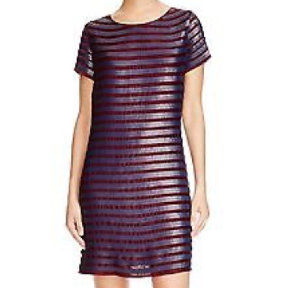 NWT French Connection Satellite Brights Sequin Shift Dress 6 Retail $298.00